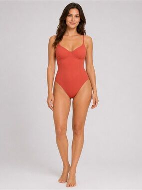 Onia Chelsea One Piece Swimsuit Spiced Coral